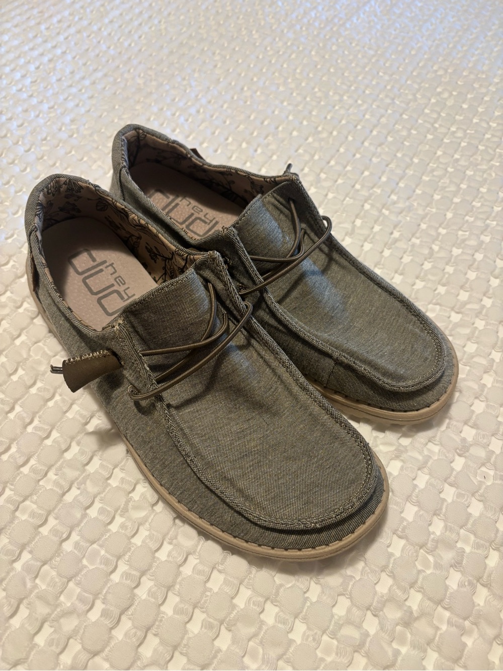 Hey Dude Wally Sox Woman’s Casual Slip-On Shoes - Olive